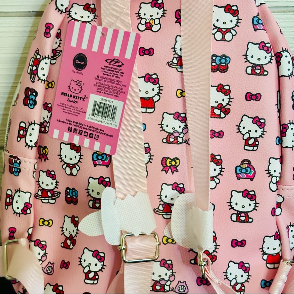 Hello Kitty Sanrio Kawaii Pink Mini Backpack Purse Diaper Bag NEW Trending - Picture 3 of 12